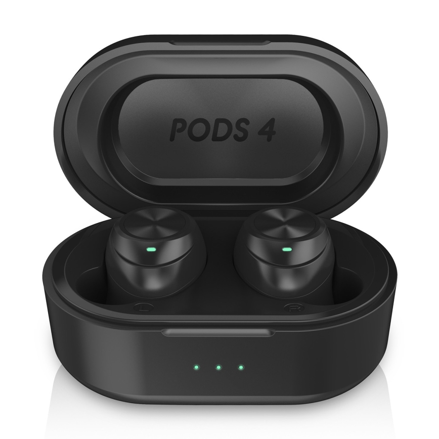 Niceboy Pods 4 - Bezdrôtové slúchadlá 500 mAh + 2x 70 mAh IPX5 čierna