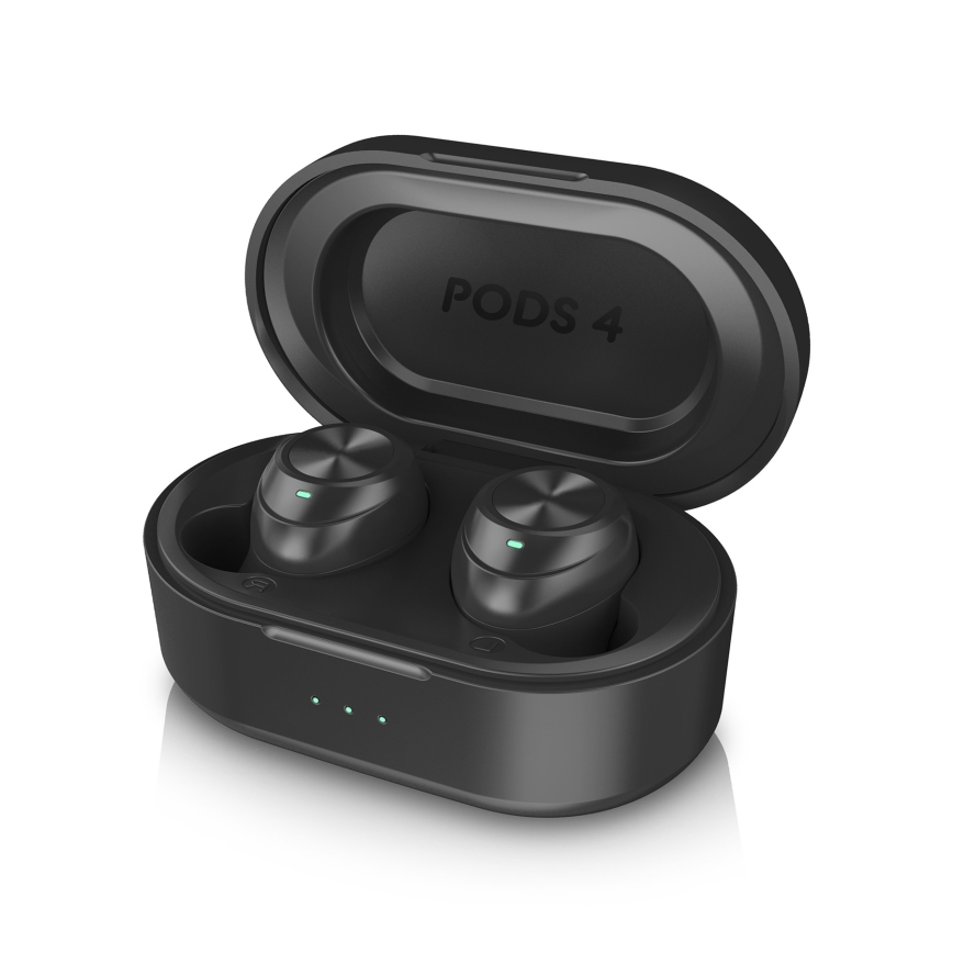 Niceboy Pods 4 - Bezdrôtové slúchadlá 500 mAh + 2x 70 mAh IPX5 čierna