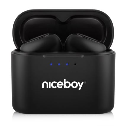 Niceboy Podsie 4 - Bezdrôtové slúchadlá IP54 čierne