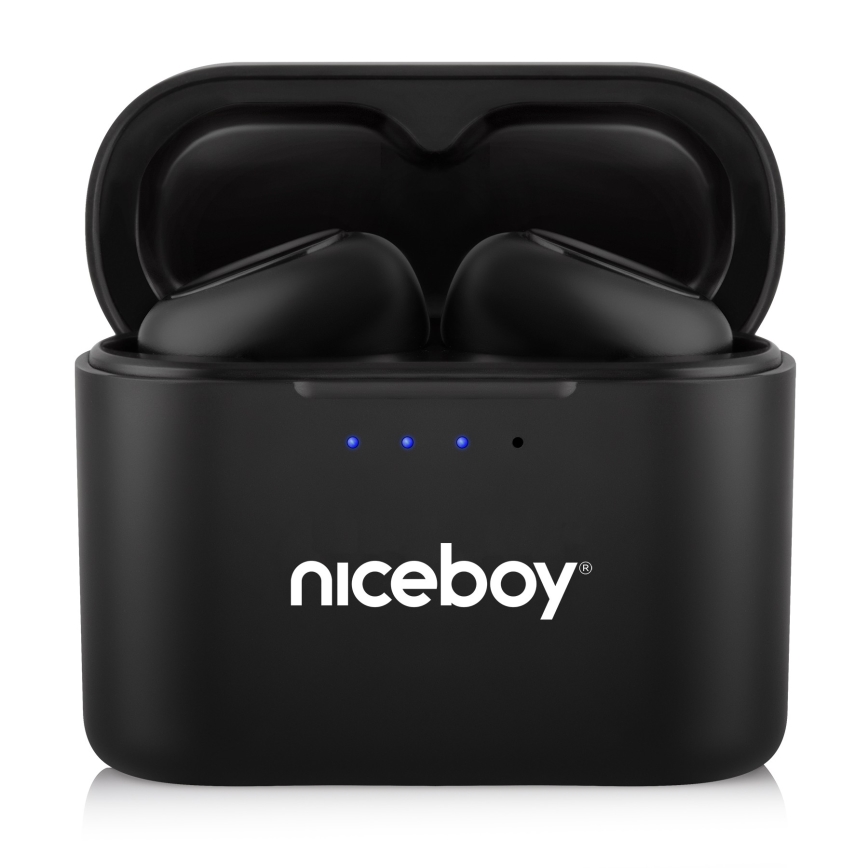 Niceboy Podsie 4 - Bezdrôtové slúchadlá IP54 čierne