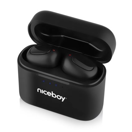 Niceboy Podsie 4 - Bezdrôtové slúchadlá IP54 čierne