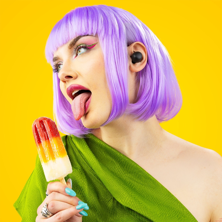 Niceboy Podsie 4 POP - Bezdrôtové slúchadlá 400 mAh + 2x 40 mAh IPX4 čierna