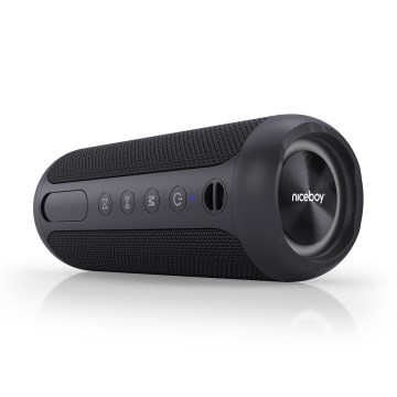 Niceboy Polaris - LED Bezdrôtový reproduktor s mikrofónom 30W/4000 mAh IPX7 čierna