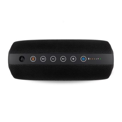 Niceboy Titan 4 - LED Bezdrôtový reproduktor s mikrofónom a funkcií powerbanky 50W/4000 mAh IPX7 čierna