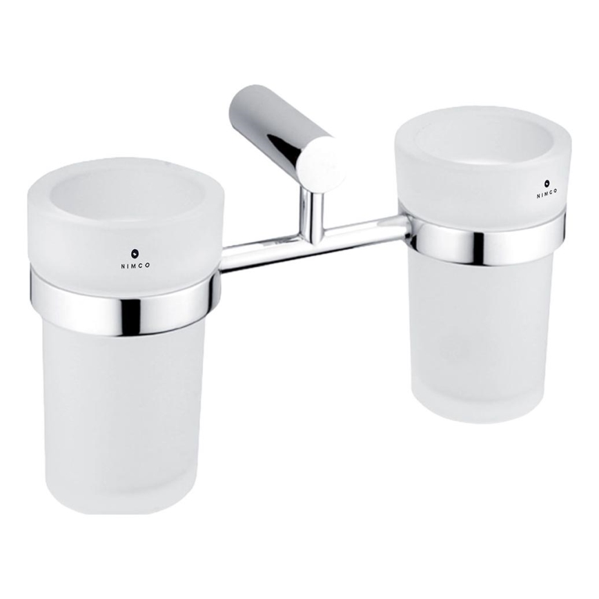 NIMCO BR 11058DW-26 - Nástenný stojanček na zubné kefky BORMO matné sklo/lesklý chróm