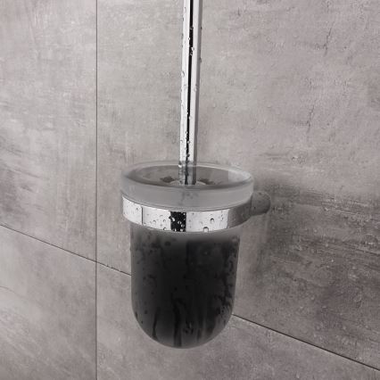 NIMCO BR 11094WN-26 - Nástenná WC štetka BORMO matné sklo/lesklý chróm