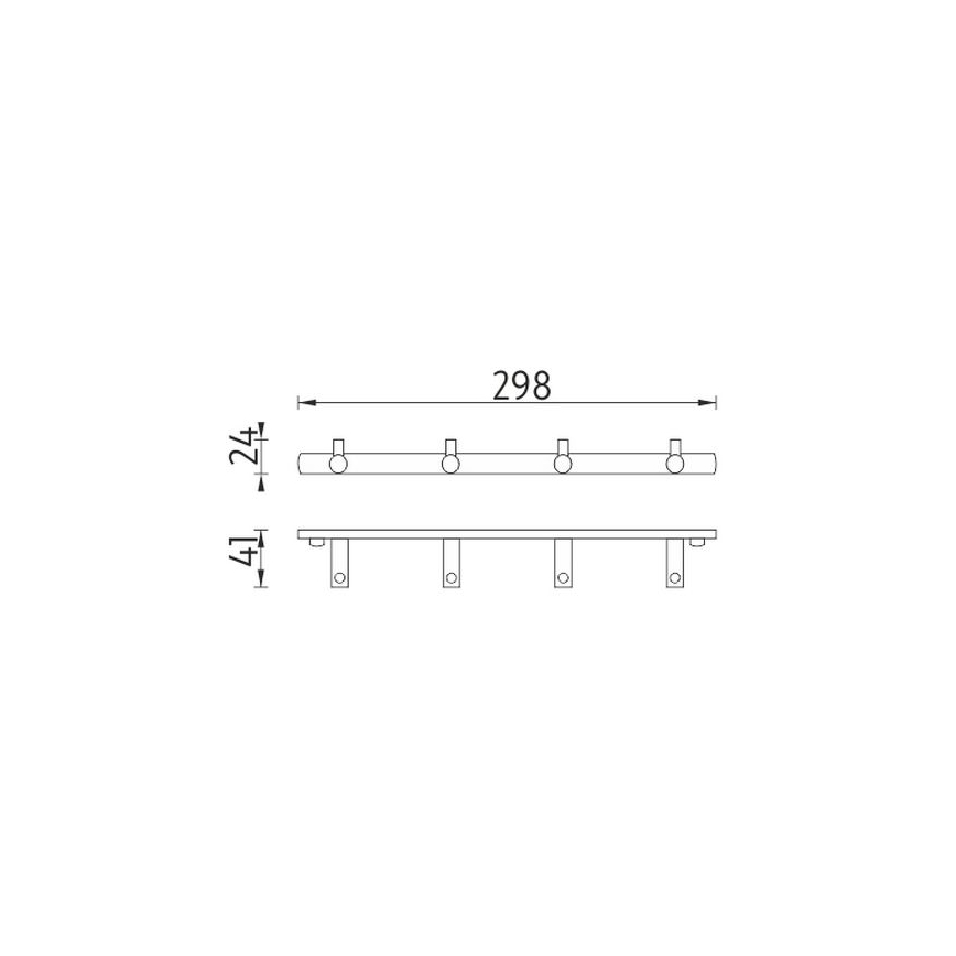 NIMCO BR 11104-26 - Nástenný vešiak na uteráky BORMO 30 cm lesklý chróm