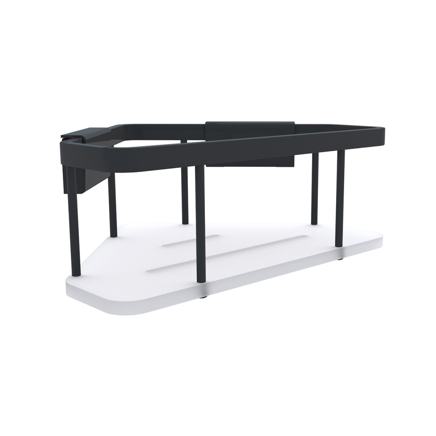 NIMCO Ki-14003-B-90 - Nástenná polica do sprchy KIBO matná čierna/biela