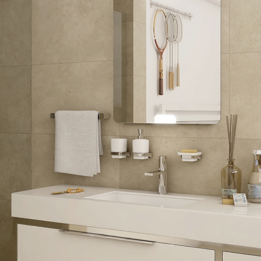 NIMCO MA 29046-26 - Nástenný vešiak na uteráky MAYA 46 cm lesklý chróm