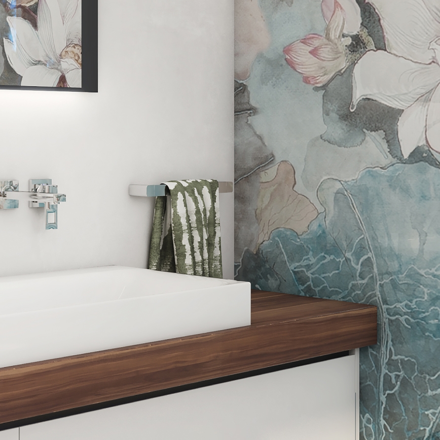 NIMCO MA 29046-26 - Nástenný vešiak na uteráky MAYA 46 cm lesklý chróm