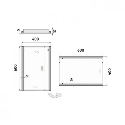 NIMCO ZP 11000 - LED Kúpeľňové podsvietené zrkadlo LED/18W/230V 6500K 60x40 cm IP44