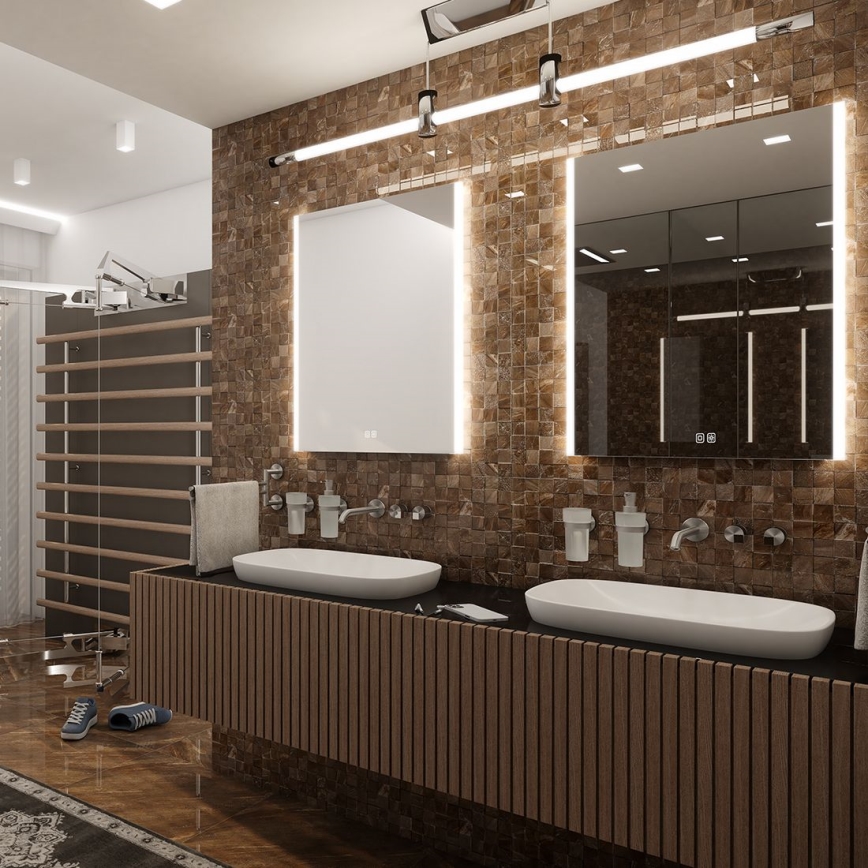 NIMCO ZP 11001VX - LED stmievateľné kúpeľňové podsvietené zrkadlo LED/21W/230V 3000-6500K 70x50 cm IP44