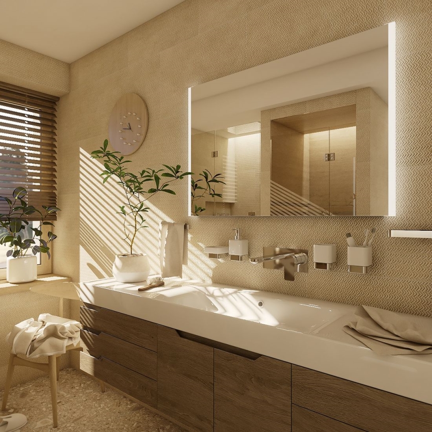 NIMCO ZP 11003 - LED kúpeľňové zrkadlo s podsvietením LED/21W/230V 6500K 70x80 cm IP44