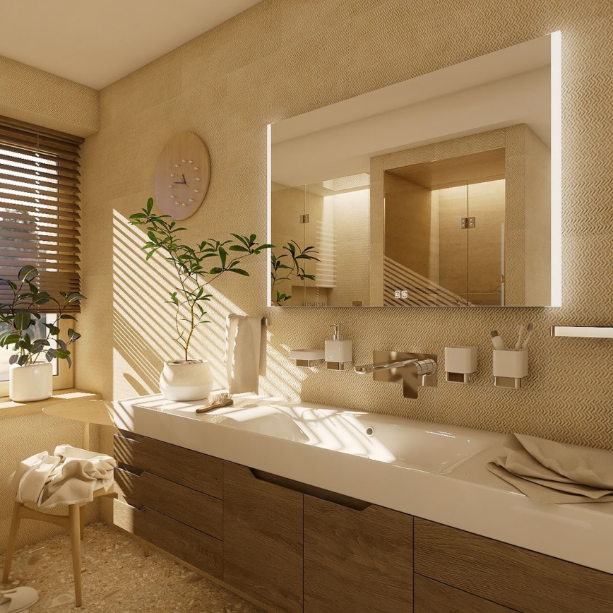 NIMCO ZP 11003VX - LED stmievateľné kúpeľňové zrkadlo s podsvietením LED/21W/230V 3000-6500K 70x80 cm IP44