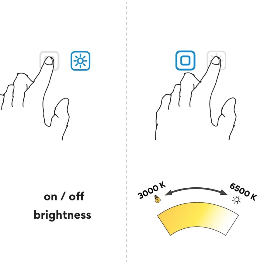 NIMCO ZP 11003VX - LED stmievateľné kúpeľňové zrkadlo s podsvietením LED/21W/230V 3000-6500K 70x80 cm IP44