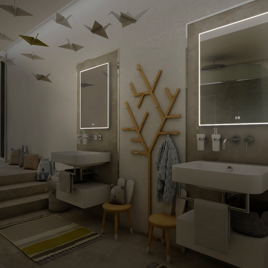 NIMCO ZP 13002VX - LED Stmievateľné kúpeľňové podsvietené zrkadlo LED/41W/230V 3000-6500K 80x60 cm IP44