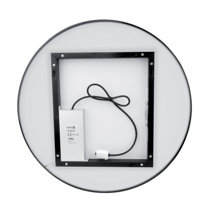 NIMCO ZPC 31000RVX-90 - LED Stmievateľné kúpeľňové podsvietené zrkadlo LED/20W/230V 3000-6500K pr. 60 cm matná čierna IP44