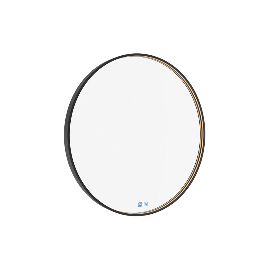NIMCO ZPC 31001RVX-90 - LED Stmievateľné kúpeľňové podsvietené zrkadlo LED/22W/230V 3000-6500K pr. 70 cm matná čierna IP44