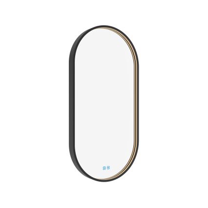 NIMCO ZPC 32002LVX-90 - LED Stmievateľné kúpeľňové podsvietené zrkadlo LED/25W/230V 3000-6500K 80x40 cm matná čierna  IP44