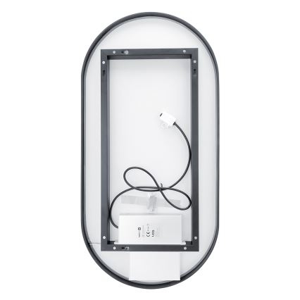 NIMCO ZPC 32002LVX-90 - LED Stmievateľné kúpeľňové podsvietené zrkadlo LED/25W/230V 3000-6500K 80x40 cm matná čierna  IP44
