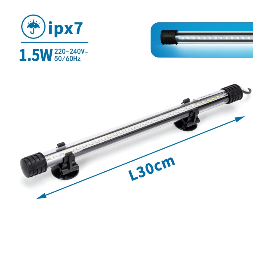 Nobleza - LED Osvetlenie akvária LED/1,5W/230V IPX7 30 cm