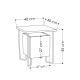 Nočný stolík ACRES 45x40 cm biela/čierna