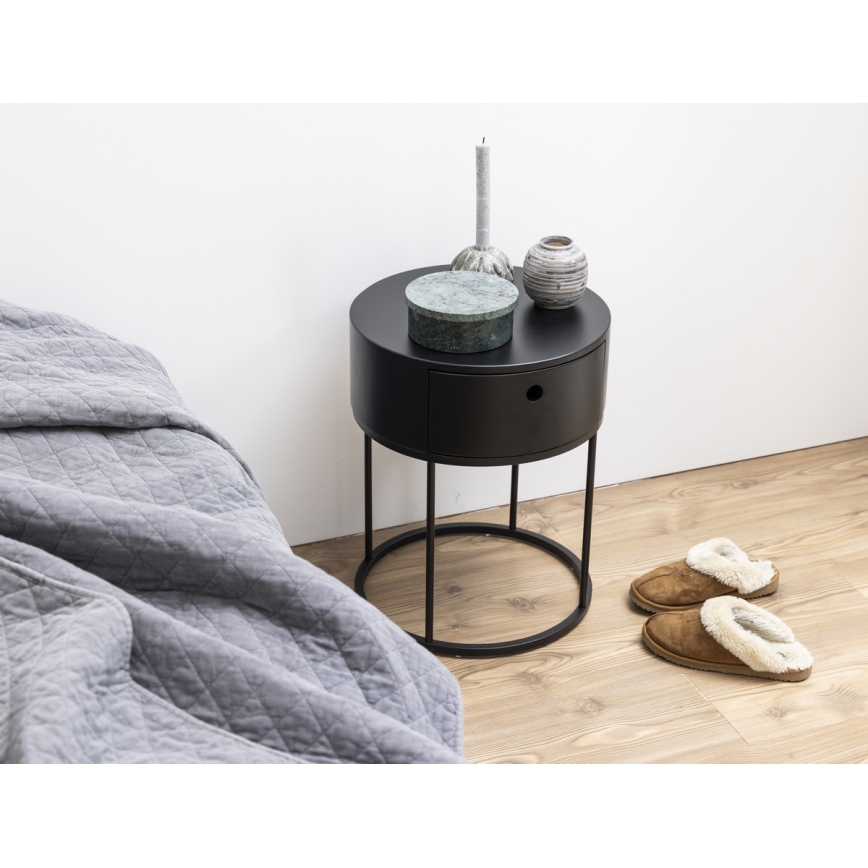 Nočný stolík COLUM čierny