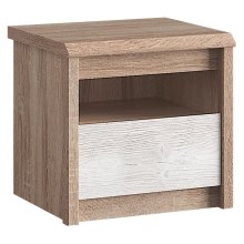 Nočný stolík ENTO 45x46,5 cm dub sonoma/biela