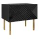 Nočný stolík EXITO 46x50 cm čierna/zlatá