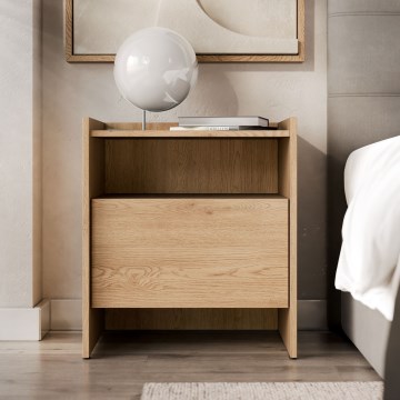 Nočný stolík JAPANDI 53x60 cm dub Cremona