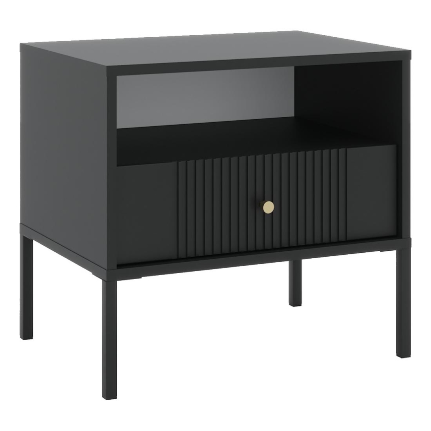 Nočný stolík LUE čierny
