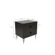 Nočný stolík LUNA 55x50 cm antracit/čierna
