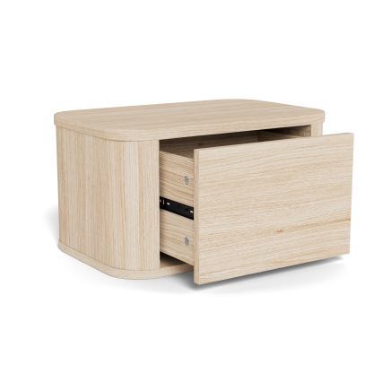 Nočný stolík MADERA 46x30 cm biely dub