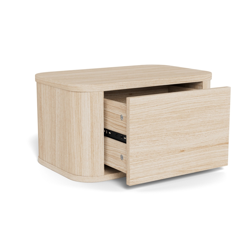 Nočný stolík MADERA 46x30 cm biely dub
