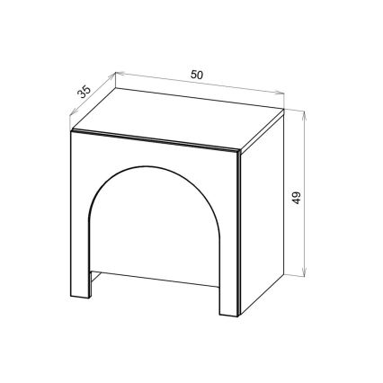 Nočný stolík NIO kašmírový/béžový