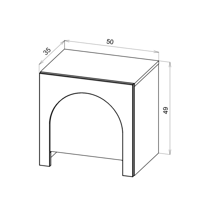 Nočný stolík NIO kašmírový/béžový