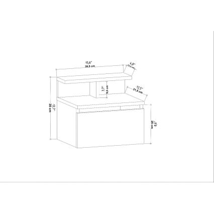 Nočný stolík NOVEN antracit