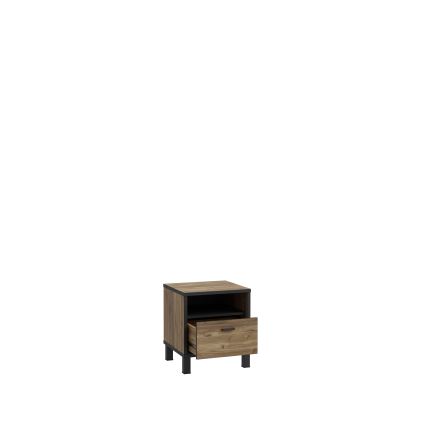 Nočný stolík OREN hnedá/čierna