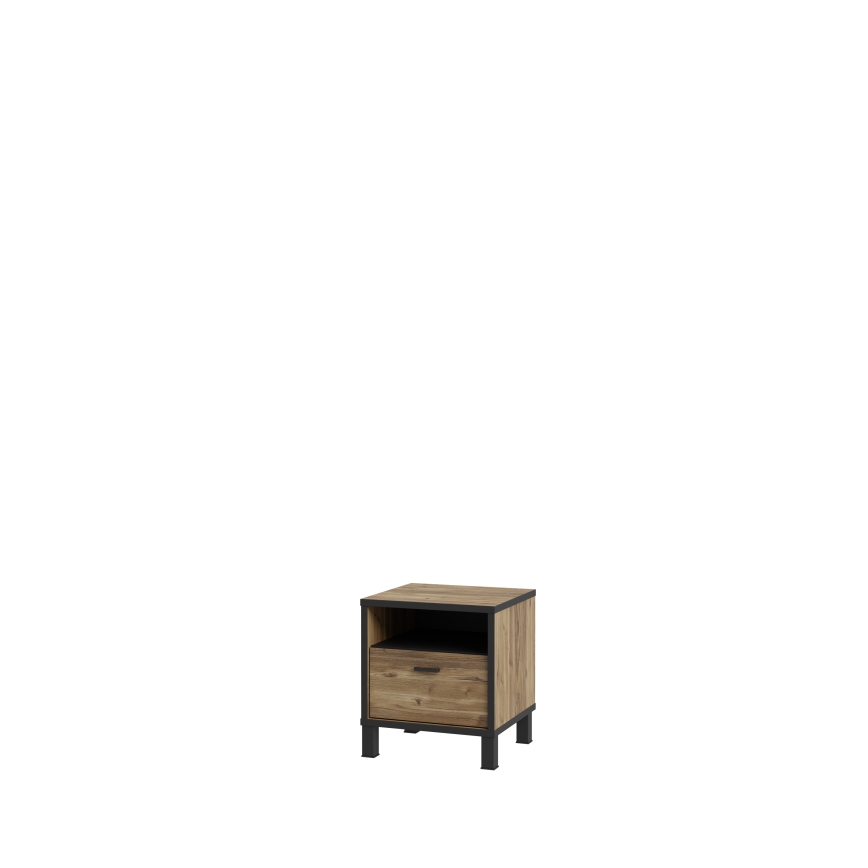 Nočný stolík OREN hnedá/čierna