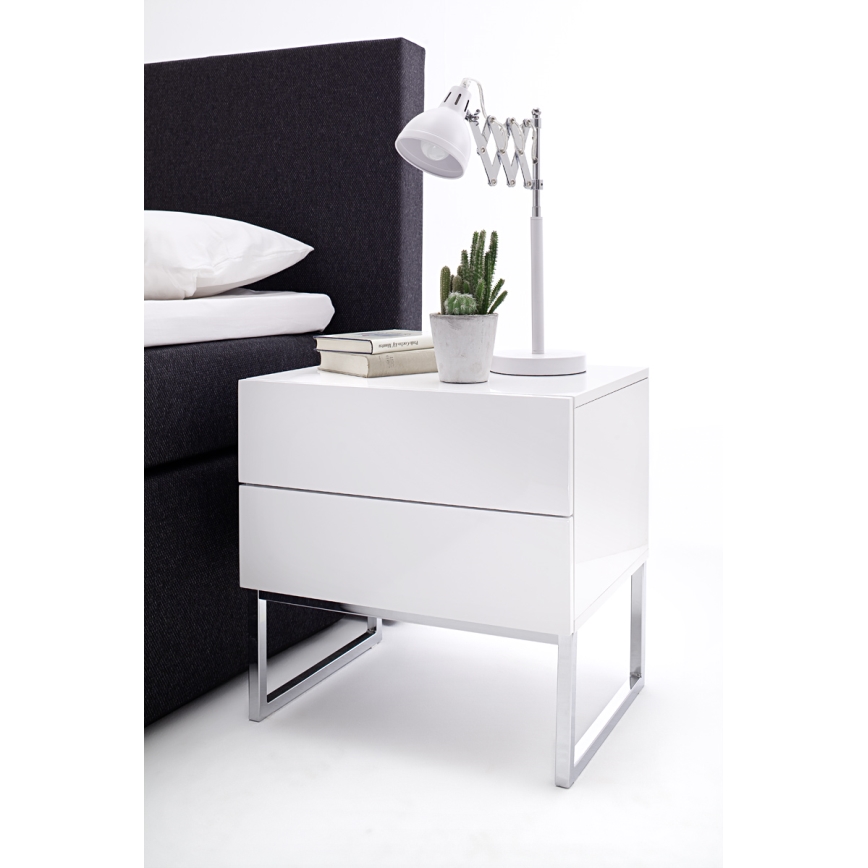Nočný stolík ROCKY biely
