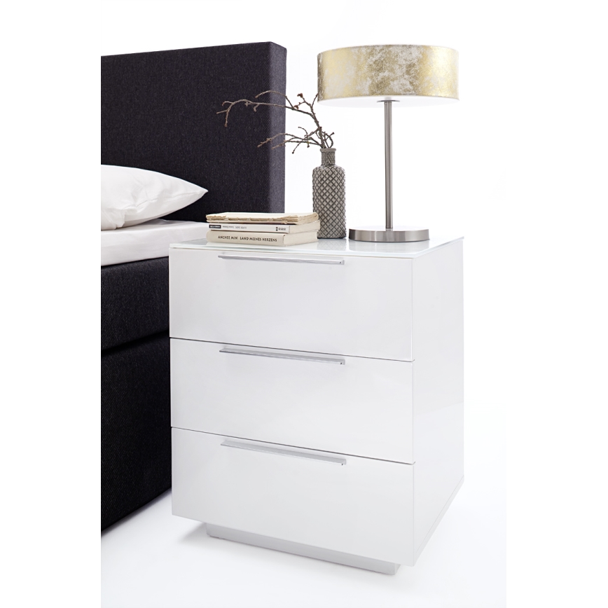 Nočný stolík ROCKY XXL biely