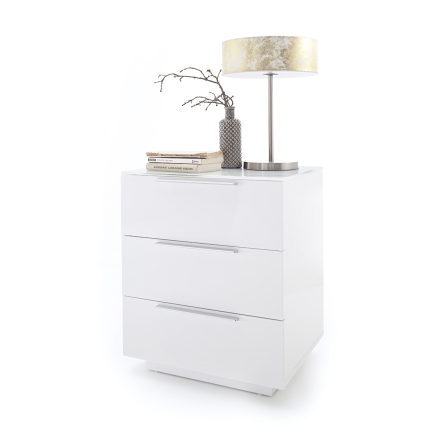Nočný stolík ROCKY XXL biely