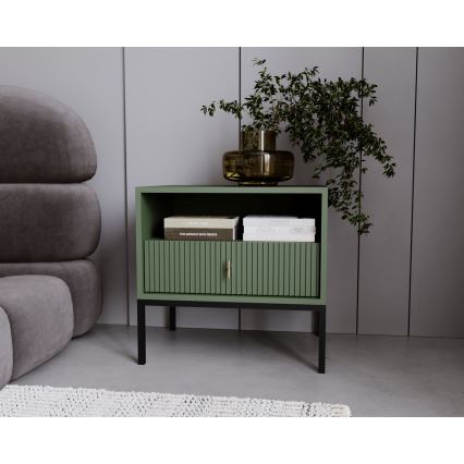 Nočný stolík SUE zelená/čierna