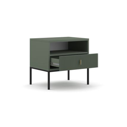 Nočný stolík SUE zelená/čierna