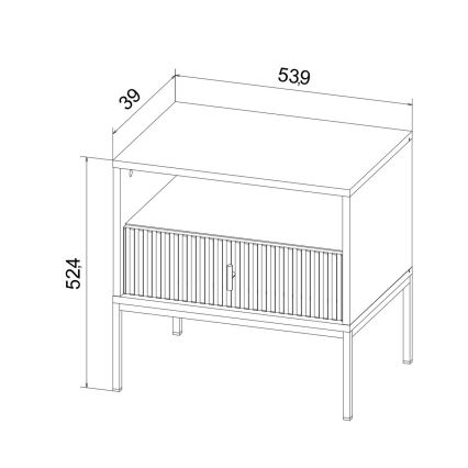Nočný stolík SUE zelená/čierna