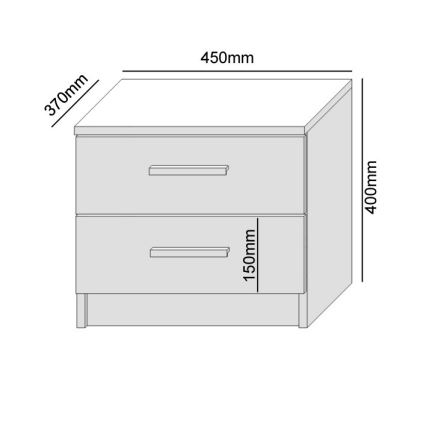 Nočný stolík TOD dub craft/čierna
