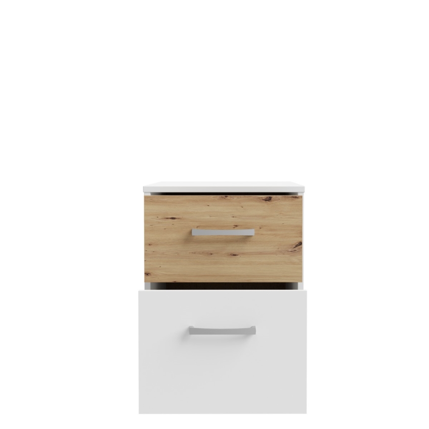 Nočný stolík URO dub artisan/biela