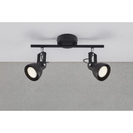 Nordlux - Bodové svietidlo ASLAK 2xGU10/35W/230V čierna