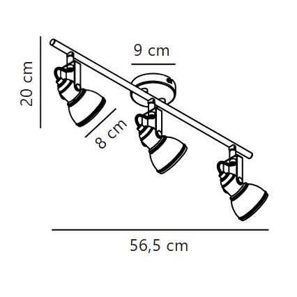 Nordlux - Bodové svietidlo ASLAK 3xGU10/35W/230V