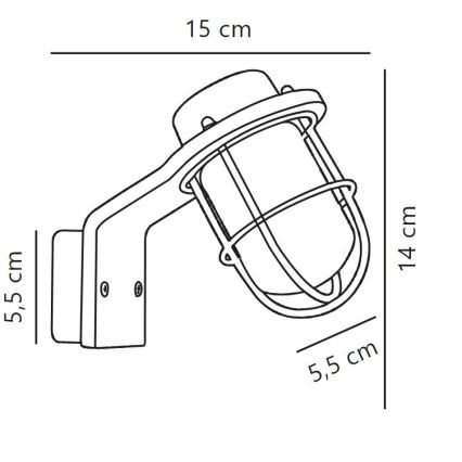 Nordlux - Kúpeľňové nástenné svietidlo MARINA 1xG9/40W/230V IP44 čierna